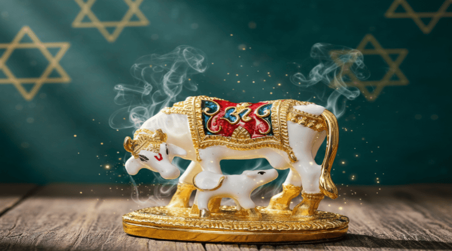 Gold Plated Kamdhenu Cow