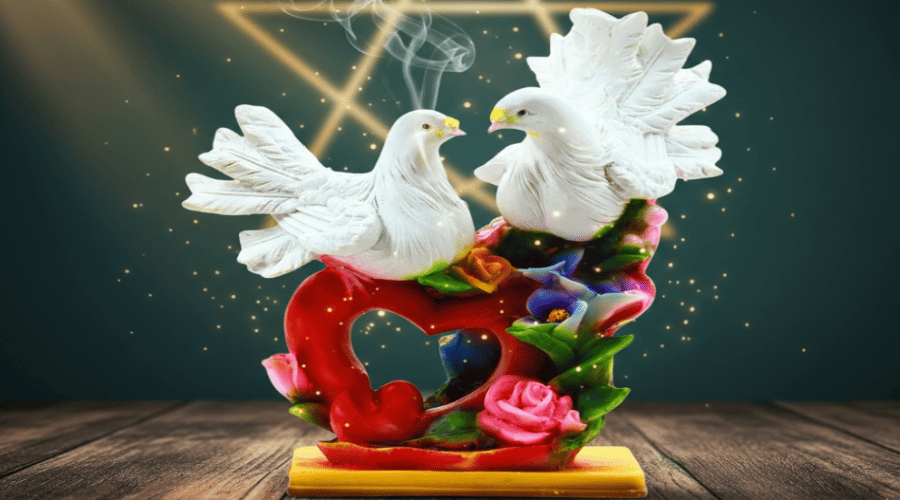 Love Birds Showpiece Couple Gift Idol Decorative Statue